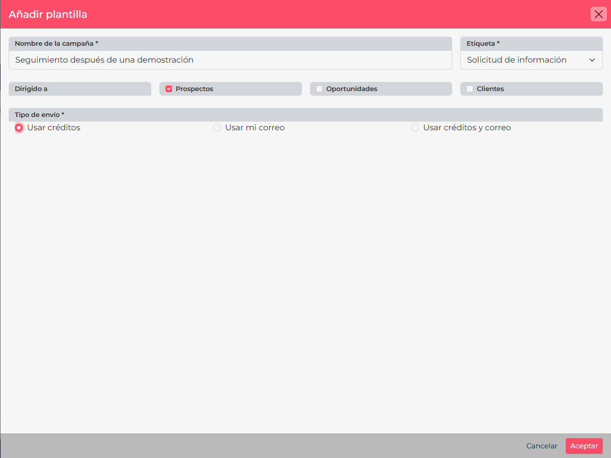Automatic sequence settings with a name, entry tag, record type, and sending method.