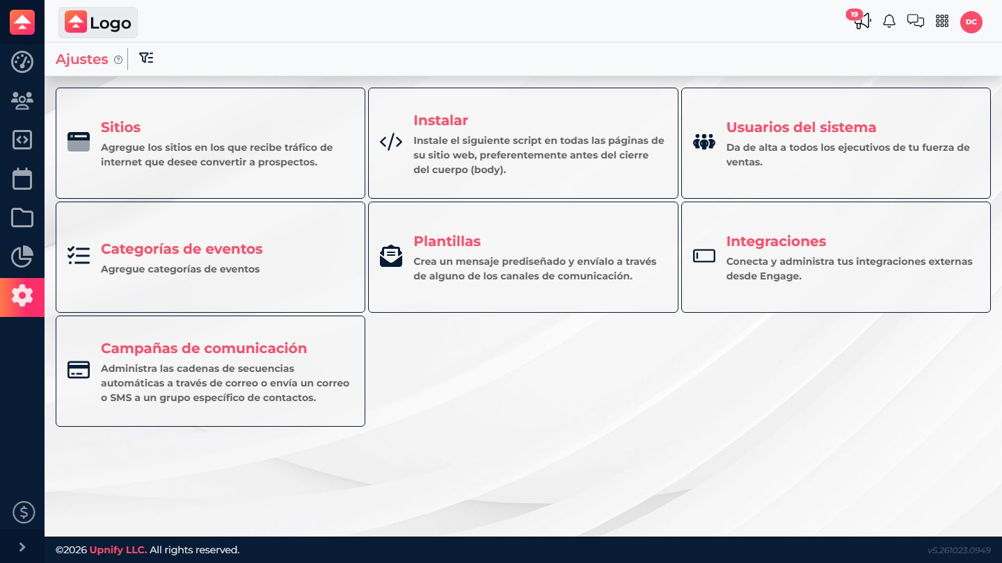 Engage \u2014 transforme visitas em oportunidades de contato en Upnify Suite