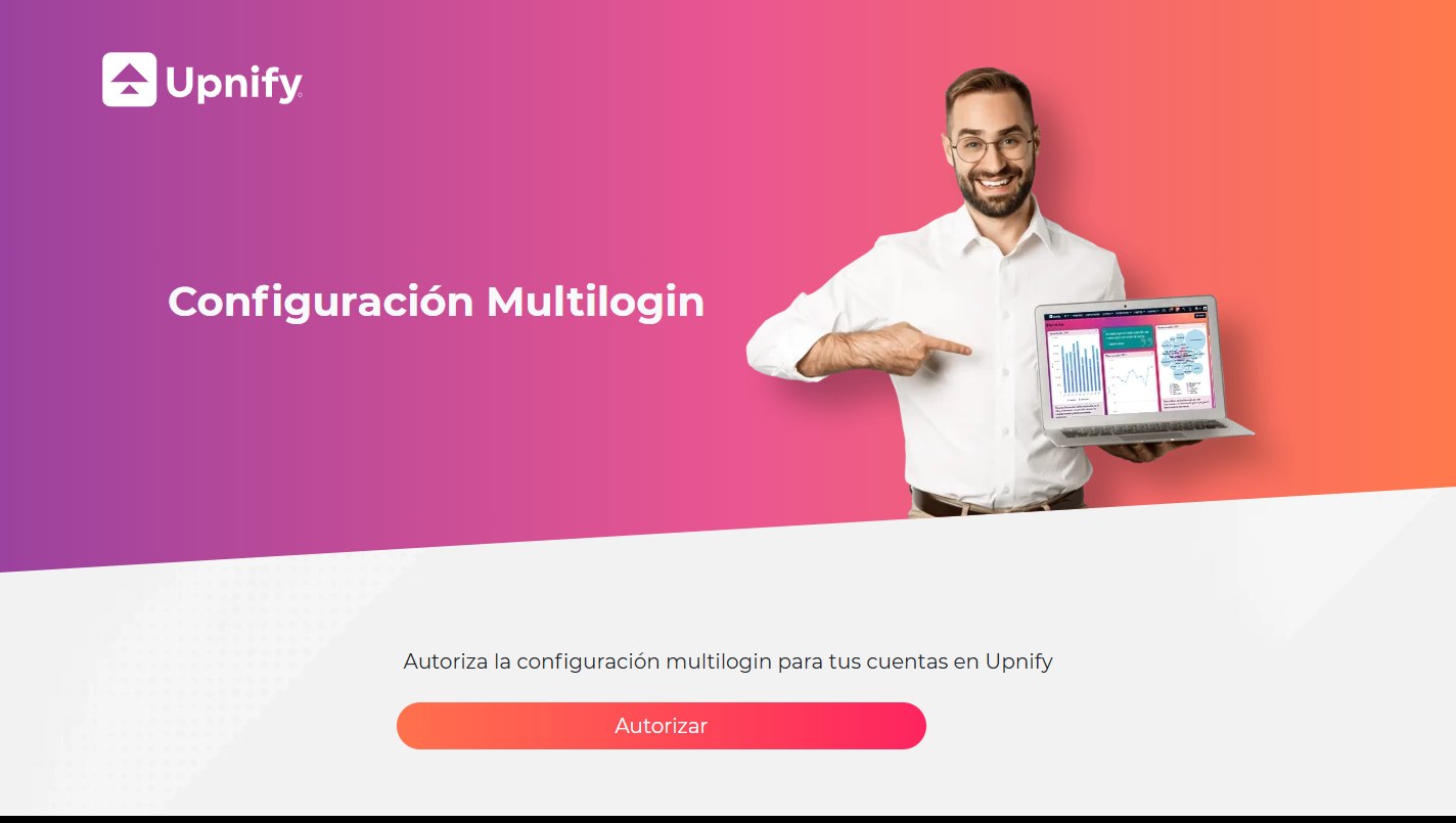 Multilogin authorization page with the authorization option.