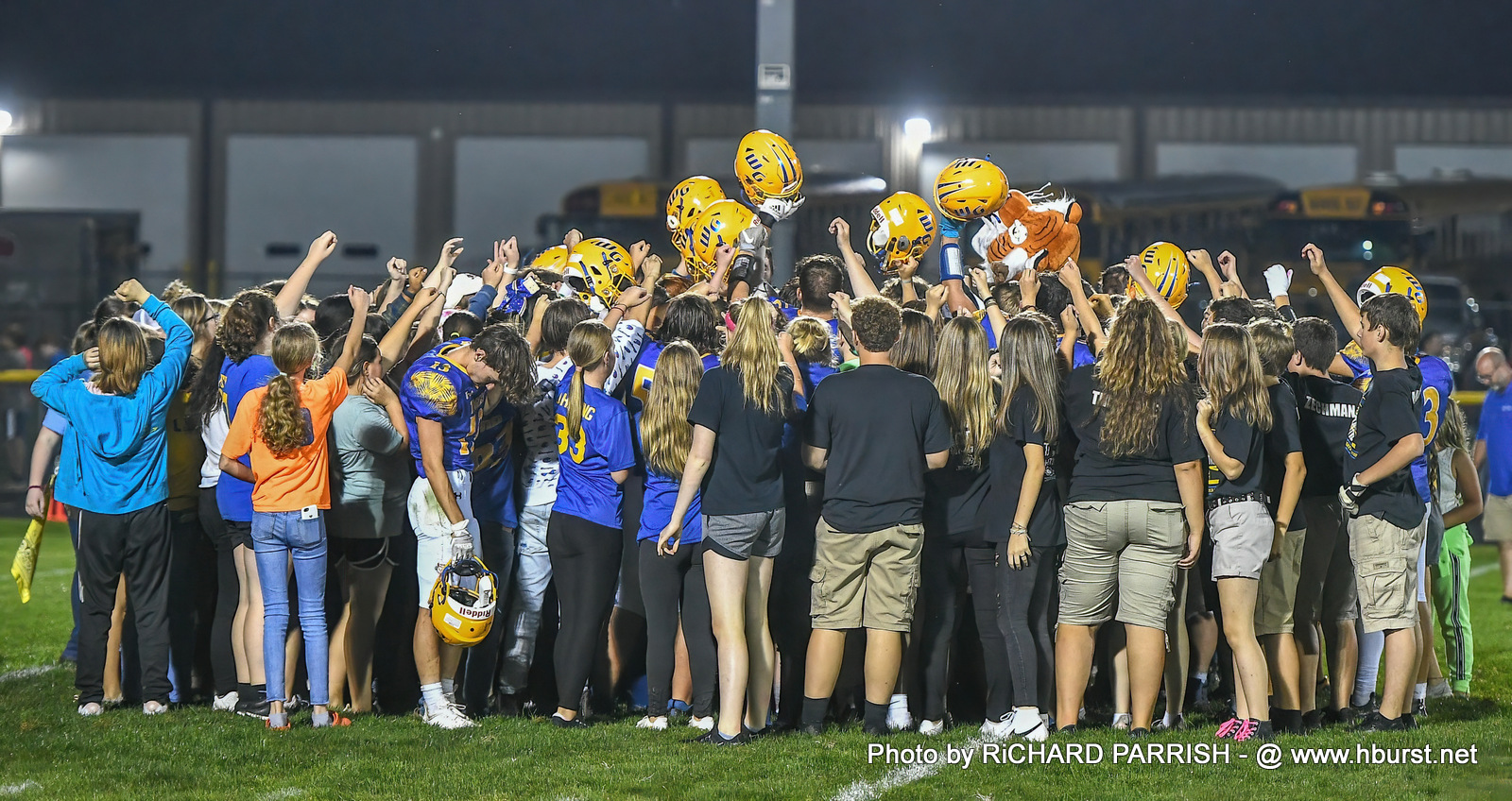 The Waynesfield Goshen Tigers defeat the Elgin Comets 49 to 12