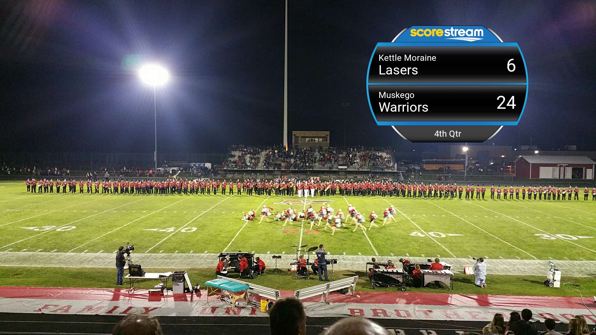 The Muskego Warriors defeat the Kettle Moraine Lasers 31 to 13