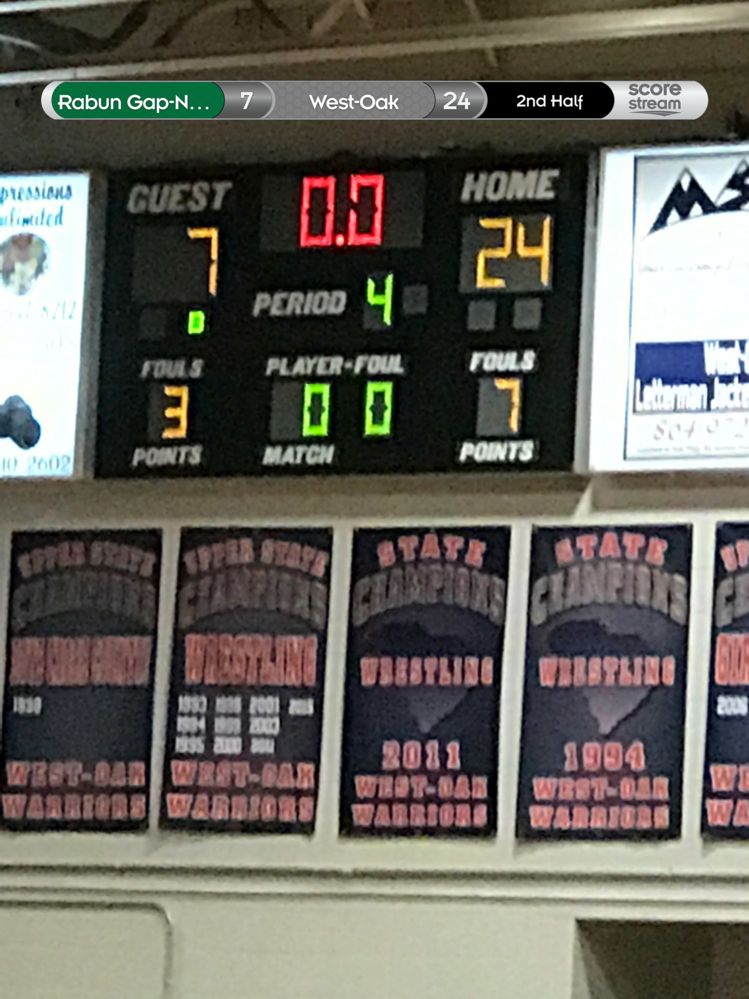 The WestOak Warriors defeat the Rabun Gap Eagles 24 to 7 ScoreStream