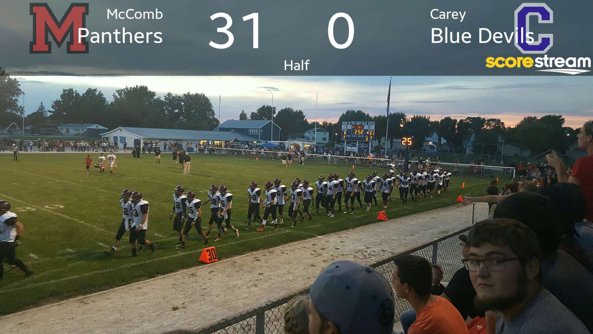 The Panthers defeat the Carey Blue Devils 45 to 0 ScoreStream