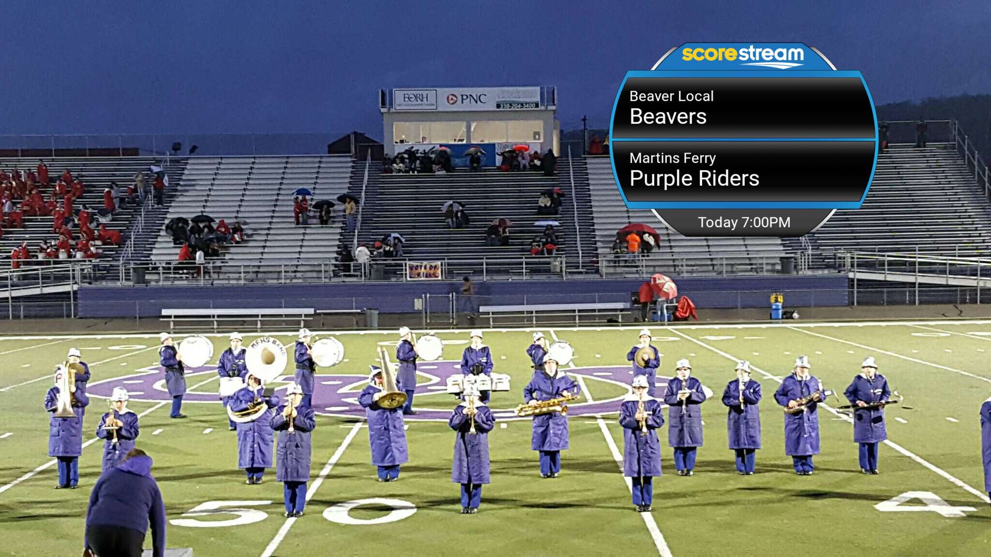 The Martins Ferry Purple Riders defeat the Beaver Beavers 47 to 0