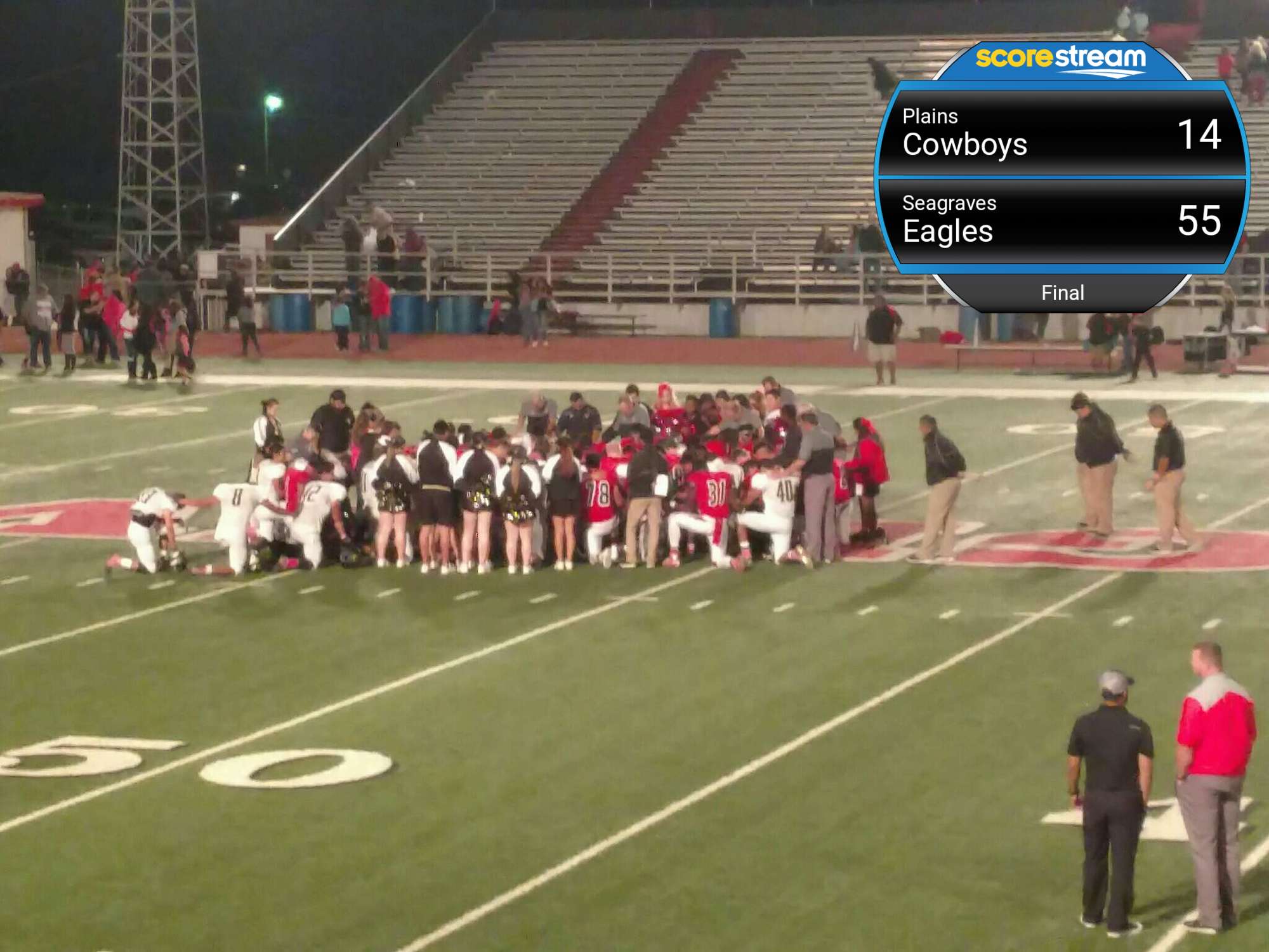 The Seagraves Eagles defeat the Plains Cowboys 55 to 14 ScoreStream