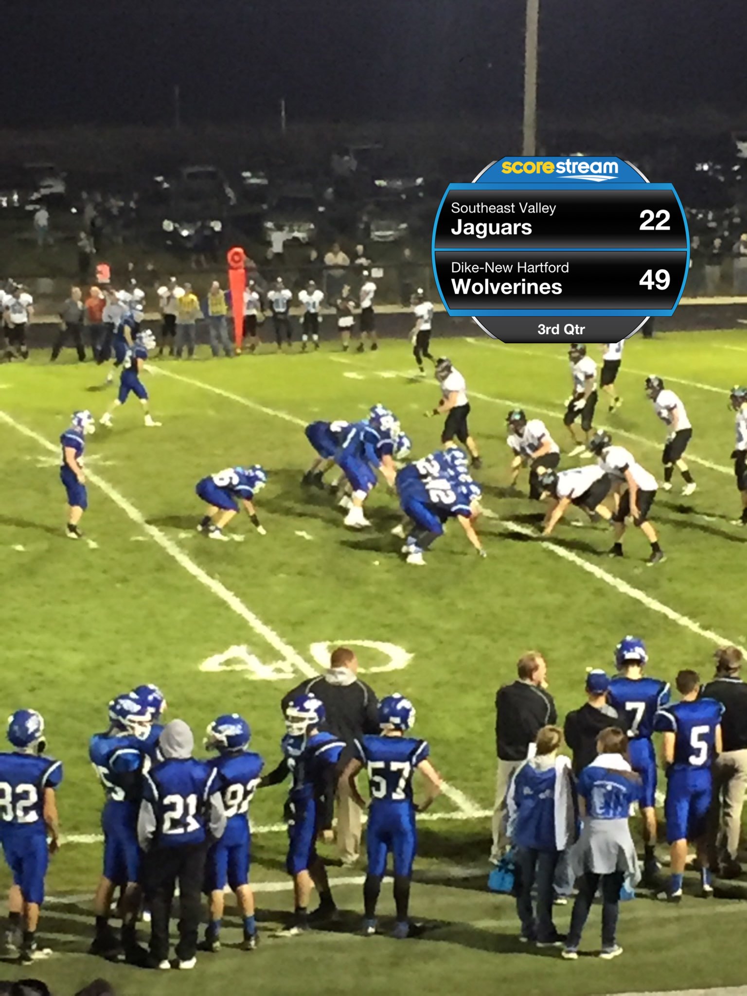 The DikeNew Hartford Wolverines defeat the Southeast Valley Jaguars 55