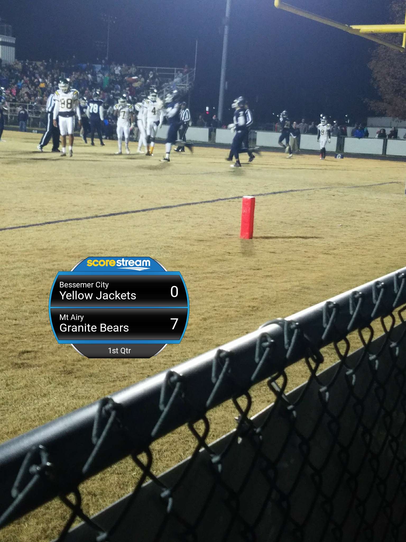 The Mount Airy Granite Bears defeat the Bessemer City Yellow Jackets 38