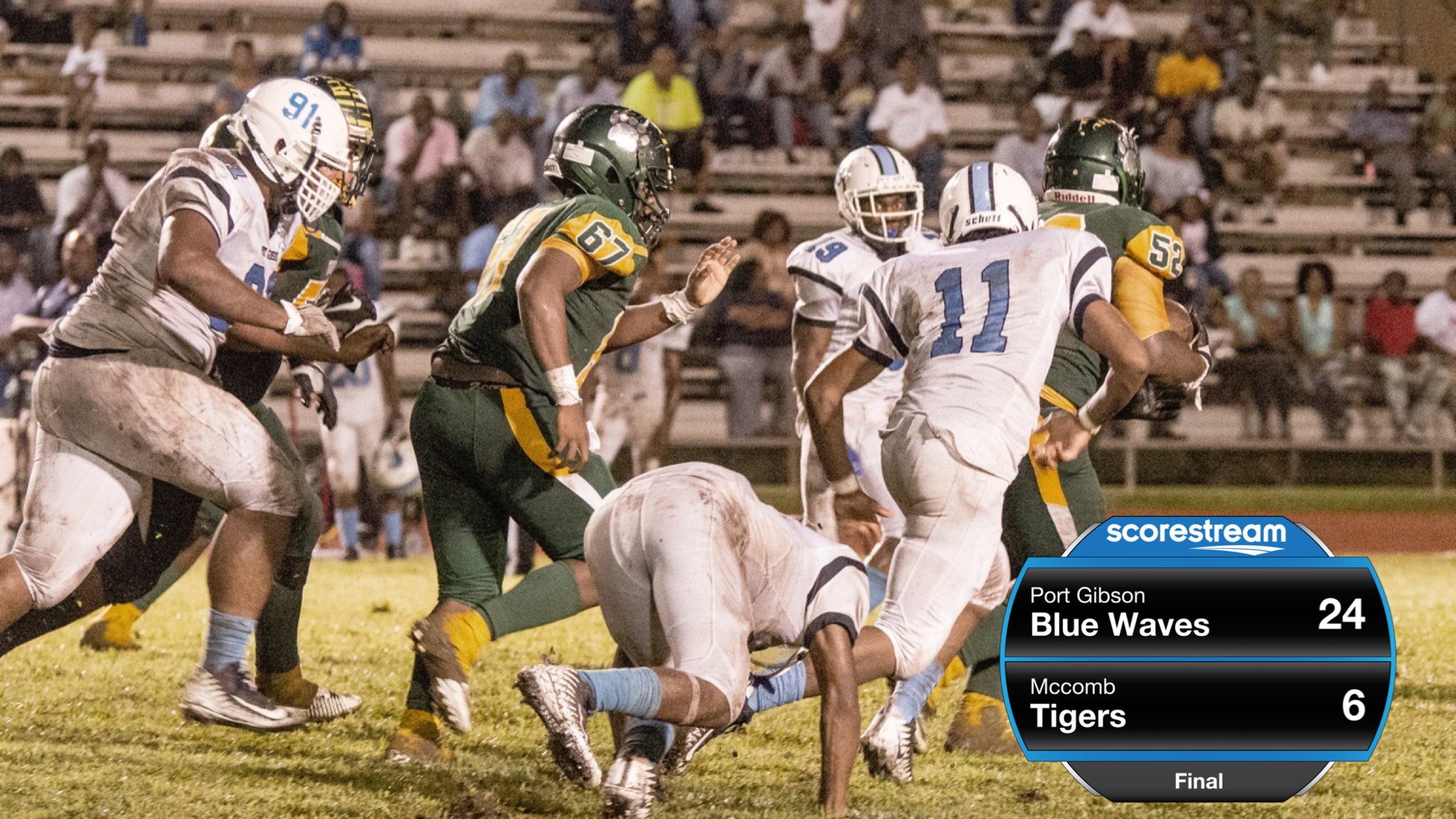 The port gibson blue waves defeat the mccomb tigers 24 to 6 scorestream