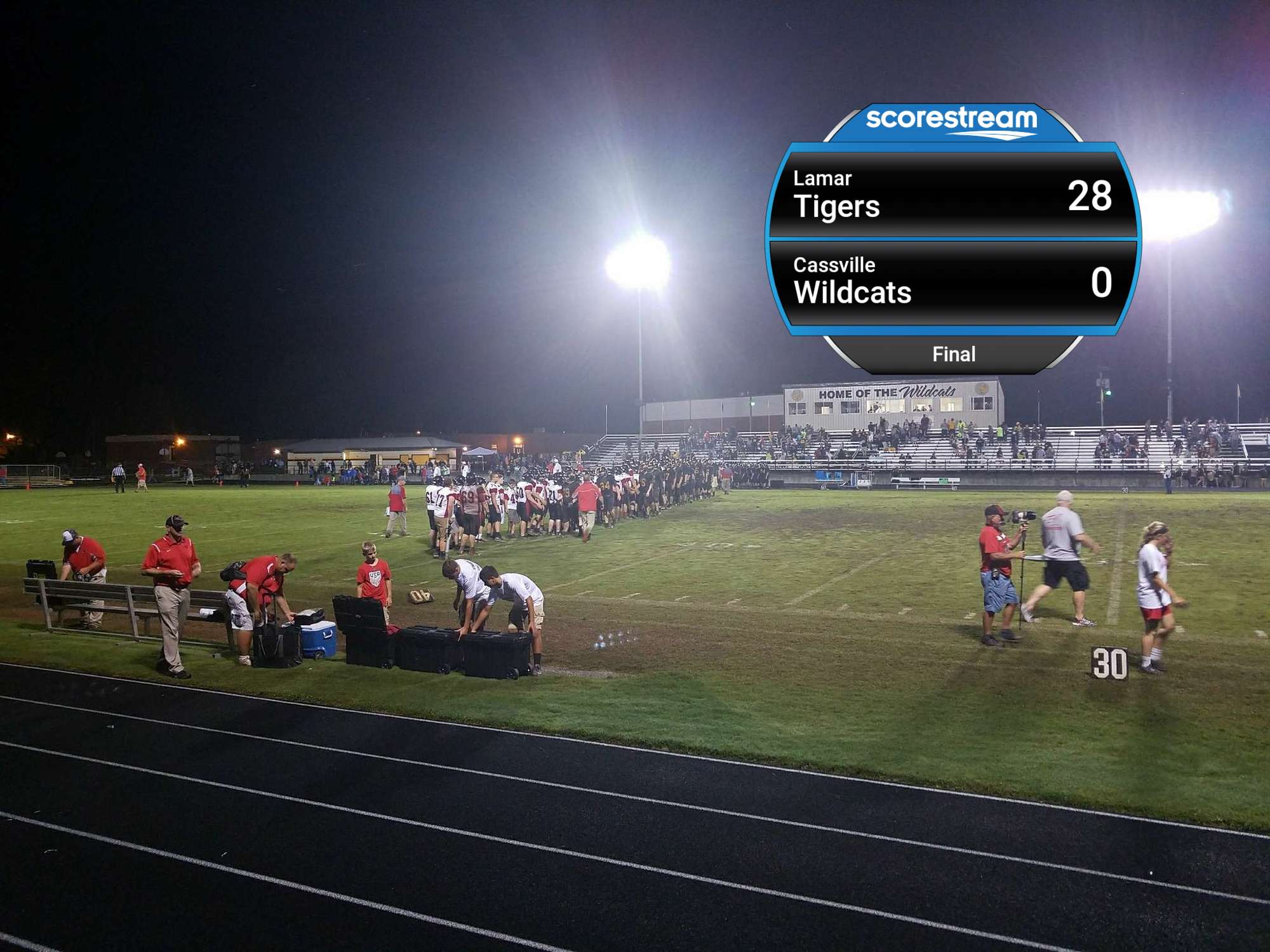 The Lamar Tigers defeat the Cassville Wildcats 28 to 0 ScoreStream