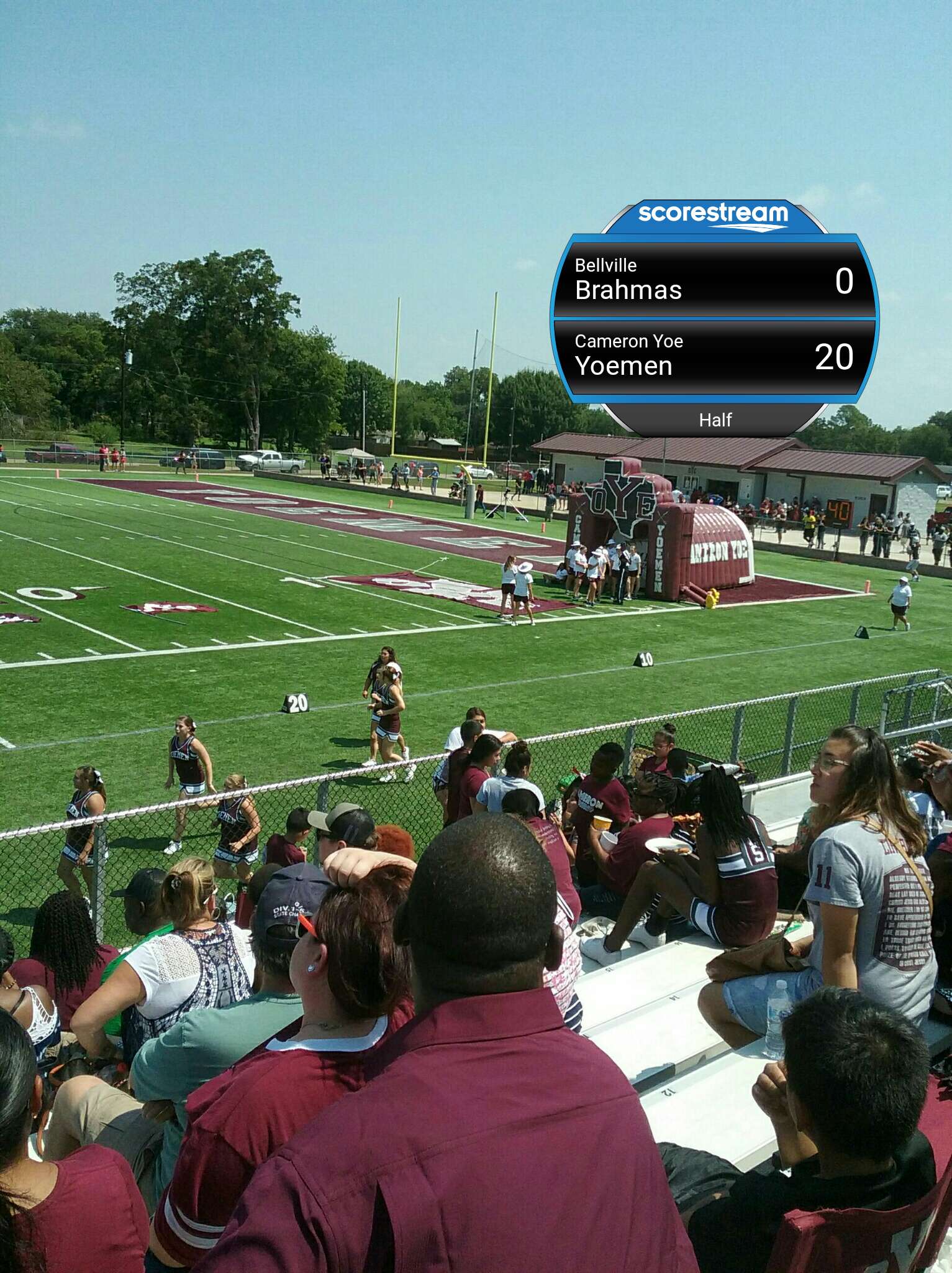 The Cameron Yoe Yoemen defeat the Bellville Brahmas 40 to 14 ScoreStream