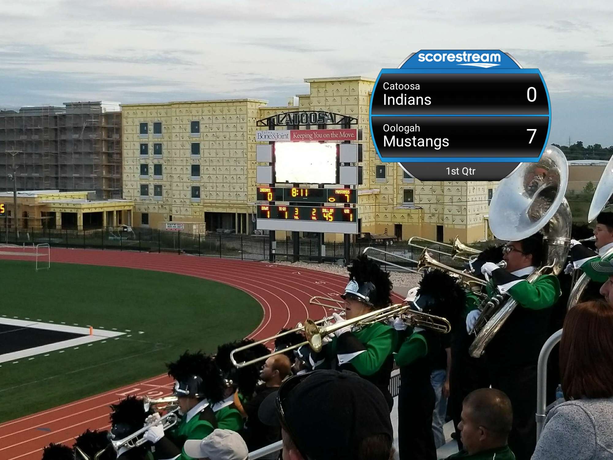 The Oologah Mustangs defeat the Catoosa Indians 28 to 20 ScoreStream