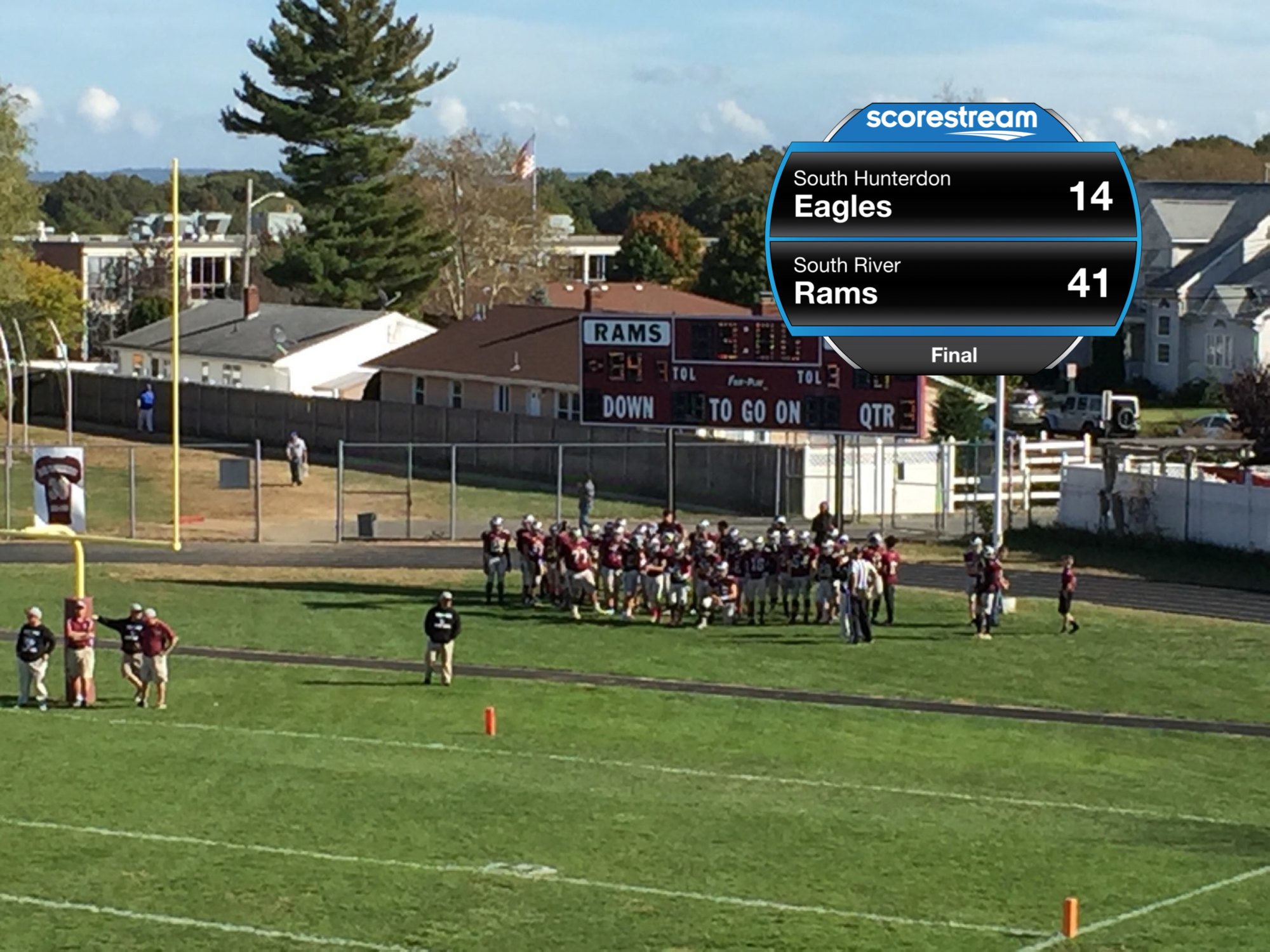 The South River Rams defeat the South Hunterdon Eagles 41 to 14 ScoreStream