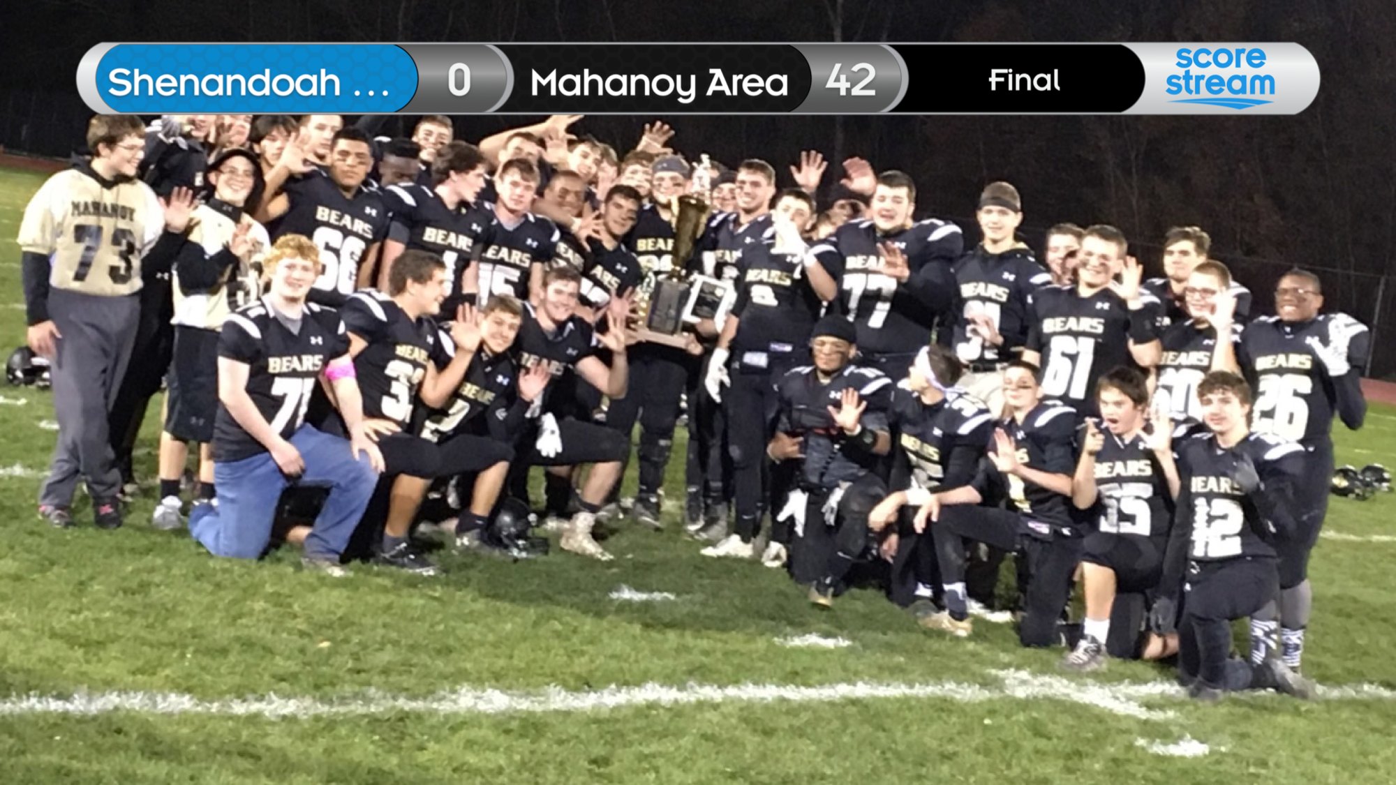 The Mahanoy Golden Bears defeat the Shenandoah Valley Blue Devils 42 to