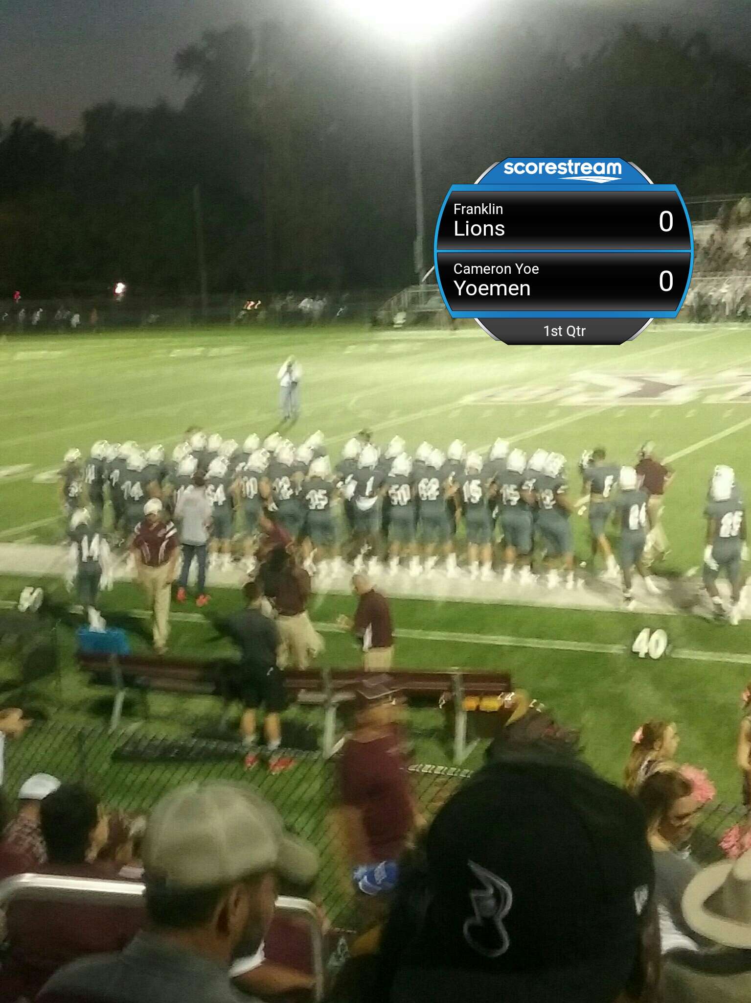 The Franklin Lions defeat the Cameron Yoe Yoemen 38 to 34 ScoreStream