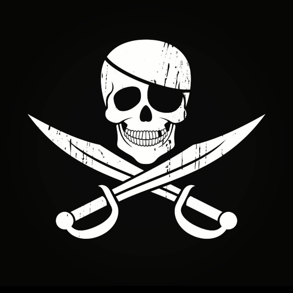 череп пирата. пиратский череп. стикер пират. пират аватарка. Utorrent пиратство.
