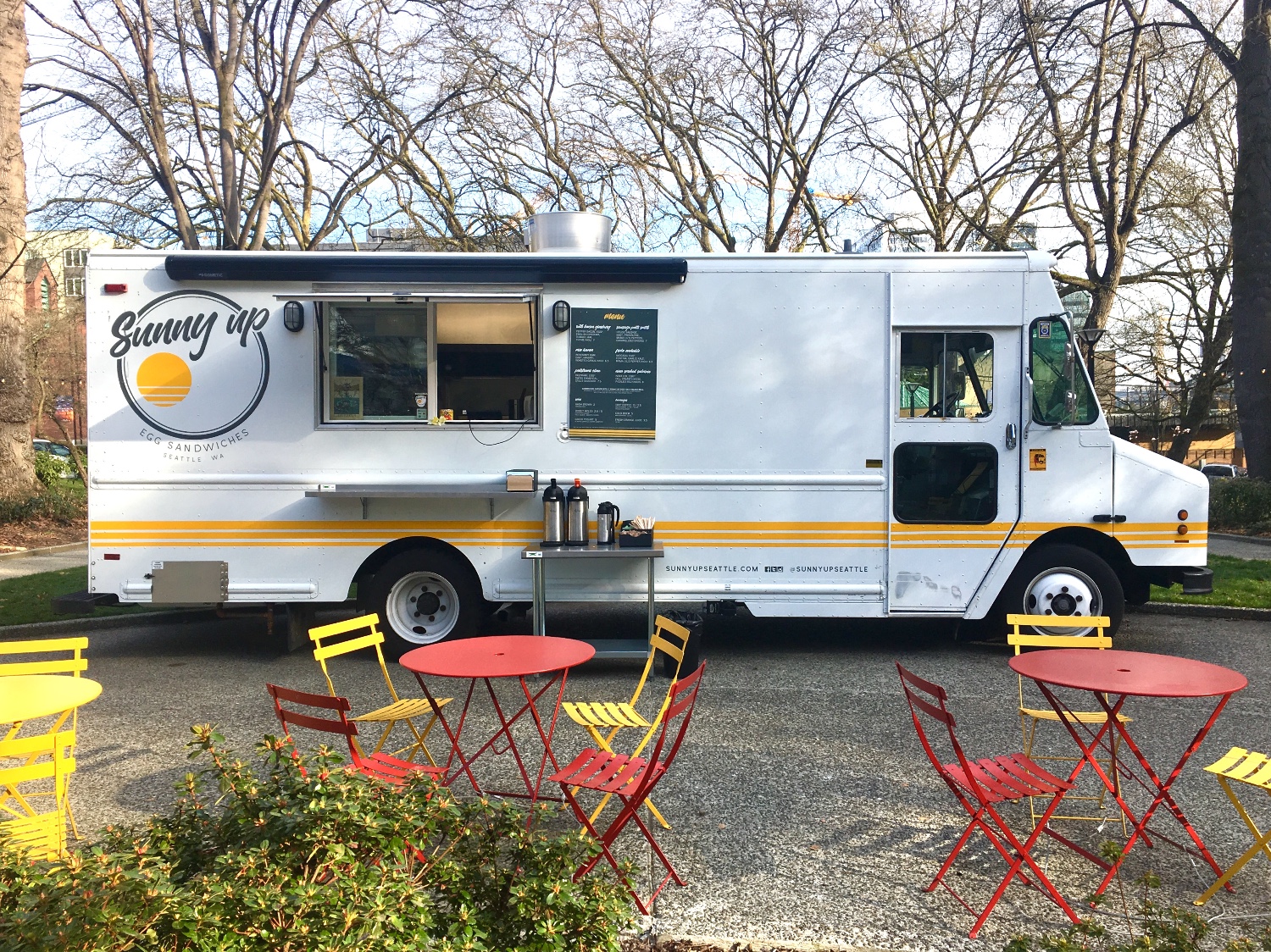 Sunny Up Food Truck Schedule Breakfast, Sandwiches, Coffee and Tea