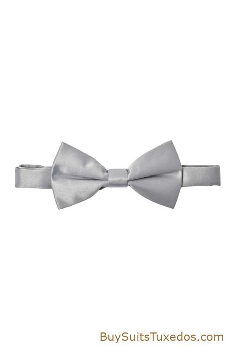 Silver Boys Bow Tie