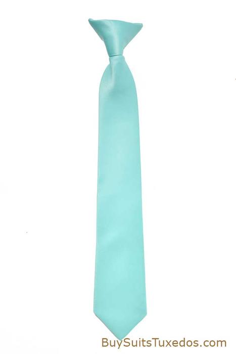 Pre-Tied Boys Neck Tie, Aqua