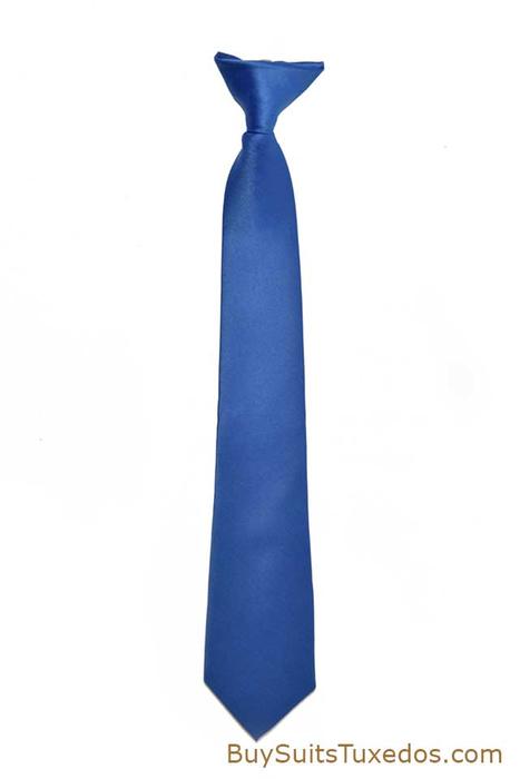 Royal Blue Boys Pre-Tied Neck Tien