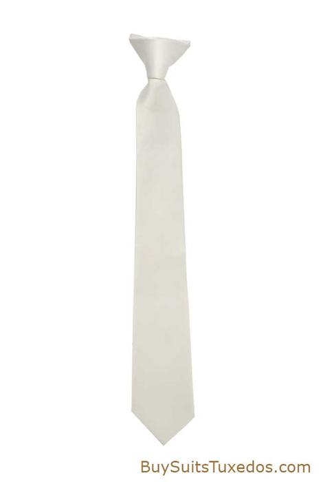 Off white, Ivory Boys Pre-Tied Neck Tie
