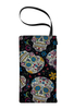 LCB 1047 FOLKLORIC SUGAR SKULLS BLACK LARGE COSMETIC BAG image 1