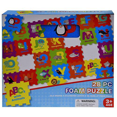 Wholesale Alphabet 28pc 3.5" Foam Puzzle in box 10mm thickness Product