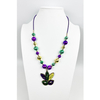 22 Inches Mardi Grass Glitter Mask Necklace image 1