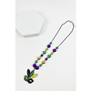 22 Inches Mardi Grass Glitter Mask Necklace image 4