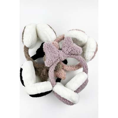 Bow Winter Warm Furry Earmuffs