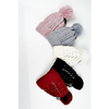 Pom Pom Winter Knit Kids Hat With Rhinestones image 2