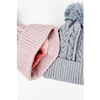 Pom Pom Winter Knit Kids Hat With Rhinestones image 3