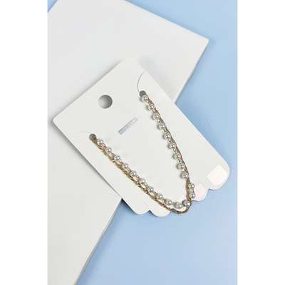 Chain Pearl Charm Anklet