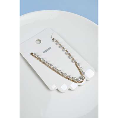Chain Pearl Charm Anklet