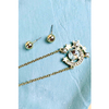 Heart Shape Rhinestone Chain Necklace And Earrings Set image 2