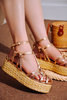 Lunda Round Toe Raffia Platform Sandals image 2