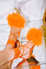 Kendur Feather Lace Up Gem Trimmed Sandals image 2