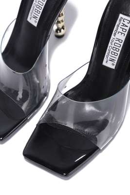 Metro Clear Square Toe Odd Shaped High Heels