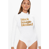 Black Bougie Blessed Graphic Long Sleeve Bodysuit image 2