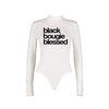 Black Bougie Blessed Graphic Long Sleeve Bodysuit image 2