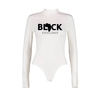 Black Letter Graphic Long Sleeve Bodysuit image 2