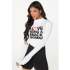 I Love Being A Black Woman Graphic Long Sleeve Bodysuit image 2