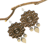 Mandala Two-Tone Hardwood and Silver Dangle Earrings image 4