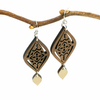 Moroccan Two-Tone Hardwood and Silver Dangle Earrings image 4