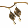 Moroccan Two-Tone Hardwood and Silver Dangle Earrings image 2