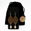 Moroccan Two-Tone Hardwood and Silver Dangle Earrings image 5