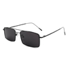 Classic Metal Rectangle Retro Flat Lens Fashion Sunglasses image 1