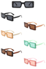 Classic Rectangle Retro Flat Lens Vintage Fashion Sunglasses image 1