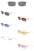 Classic Rectangle Rimless Square Tinted Fashion Sunglasses image 1