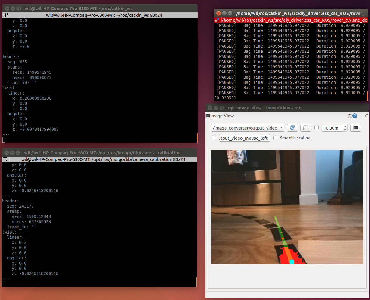 ROS RasPiCam Lane Detection Verification ROS RasPiCam Lane Detection Verification