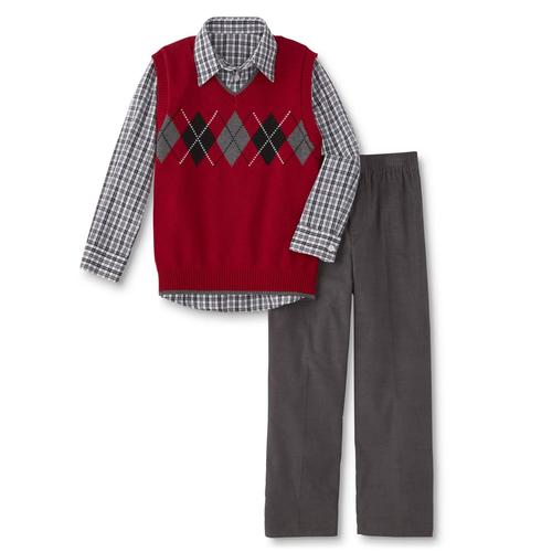 pants and shirt, Toddler Boys 3 Piece Set Dockers Sweater vest
